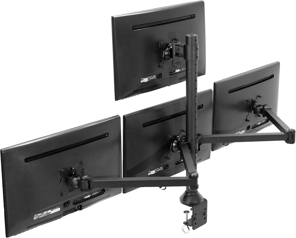 Soporte de escritorio para 4 monitores VIVO, ajustable, STAND-V104A