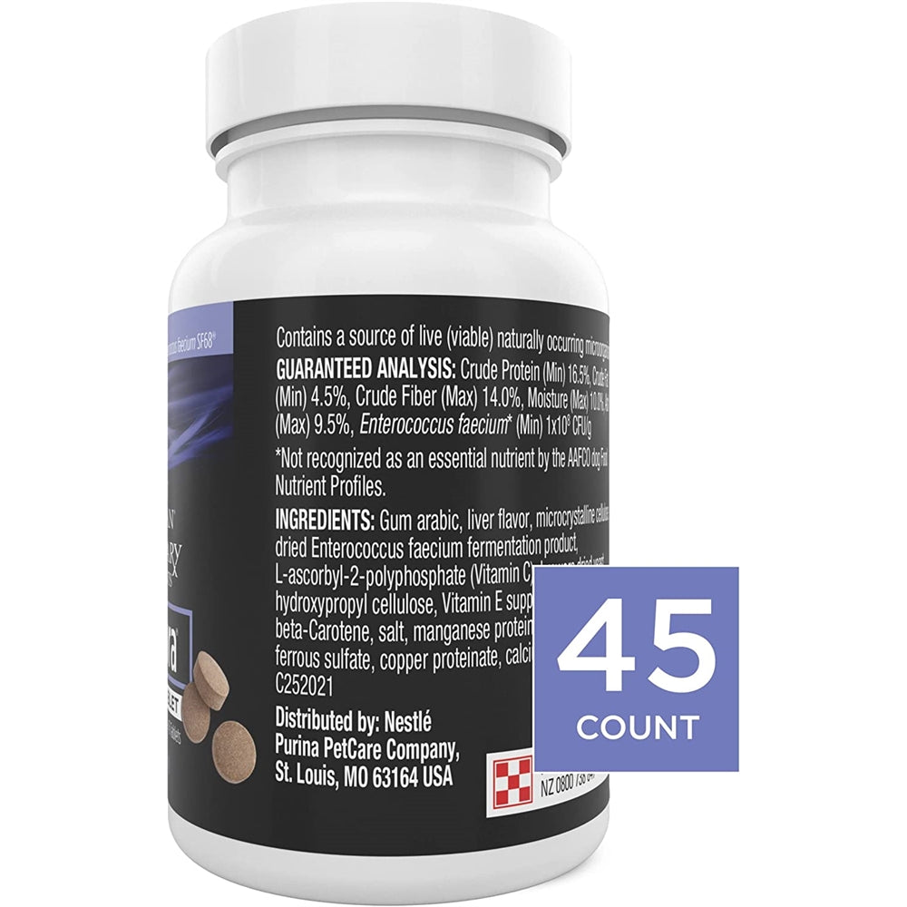 Comprimidos de suplemento probiótico para perros masticables