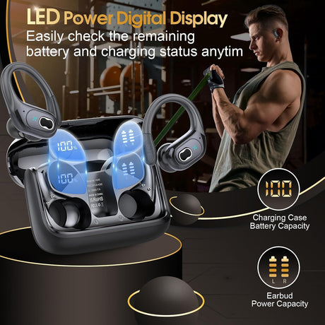Auriculares Inalámbricos Bluetooth 5.3, Impermeables IPX7, 2024