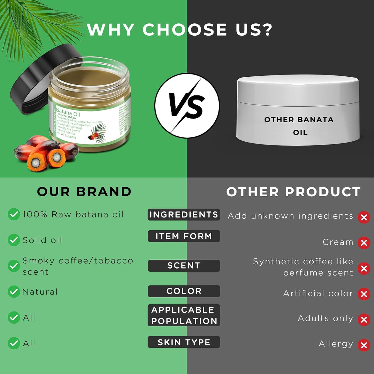 Aceite Batana Mysense, 100% Natural, 60 g, Crecimiento Capilar