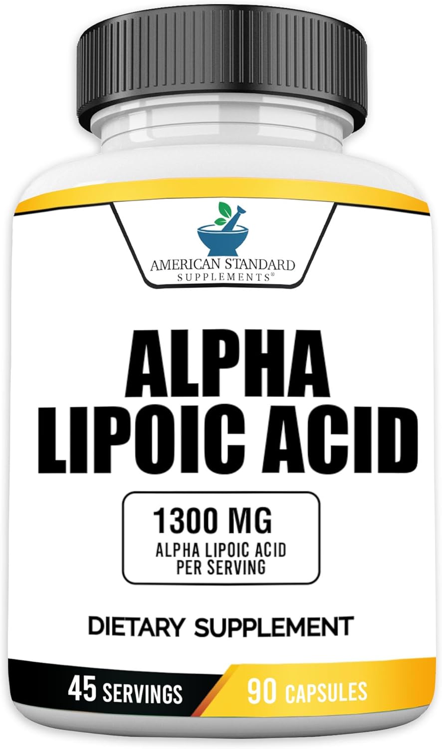 Suplemento Ácido Alfa Lipoico Vegano 1300mg Sin Gluten No OGM