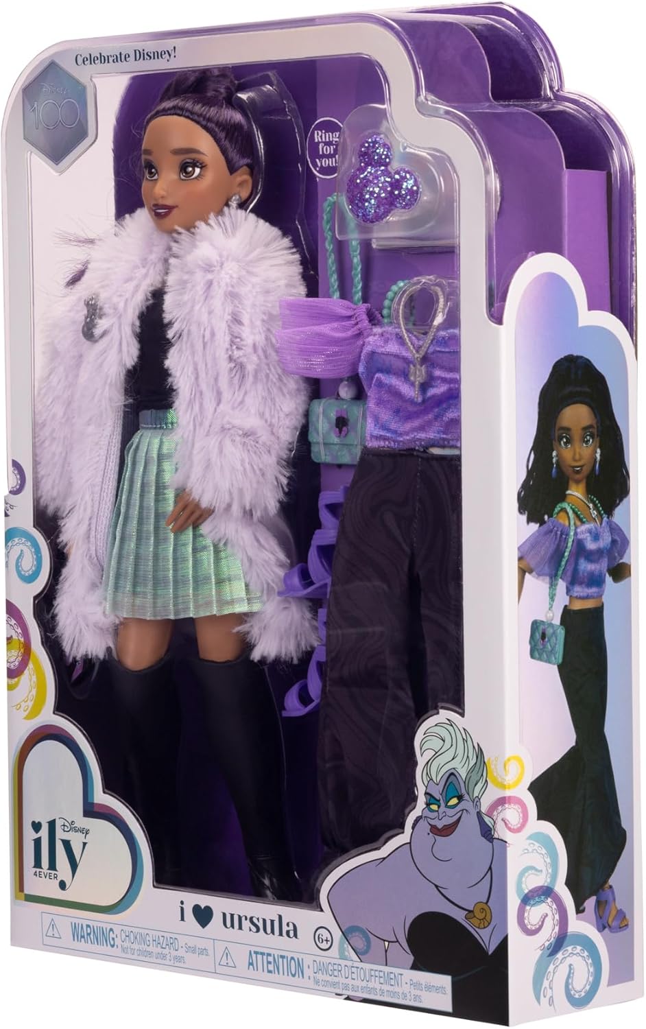 Muñeca Ursula Disney ily 4EVER, 11.5”, 13 articulaciones, 2 outfits