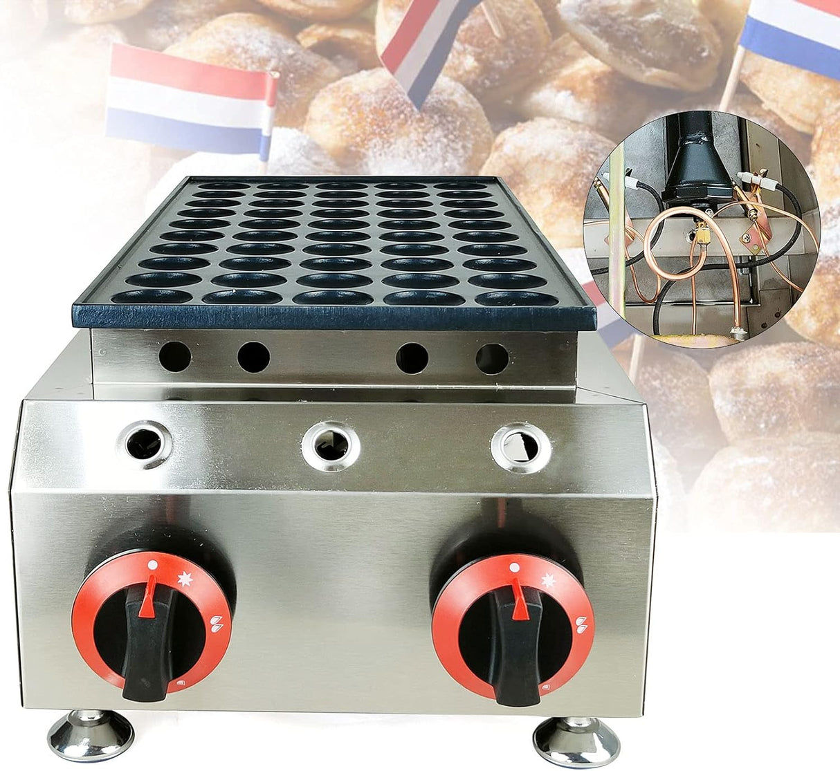 Máquina de Waffles LOYALHEARTDY, 50 pcs, ideal para panadería