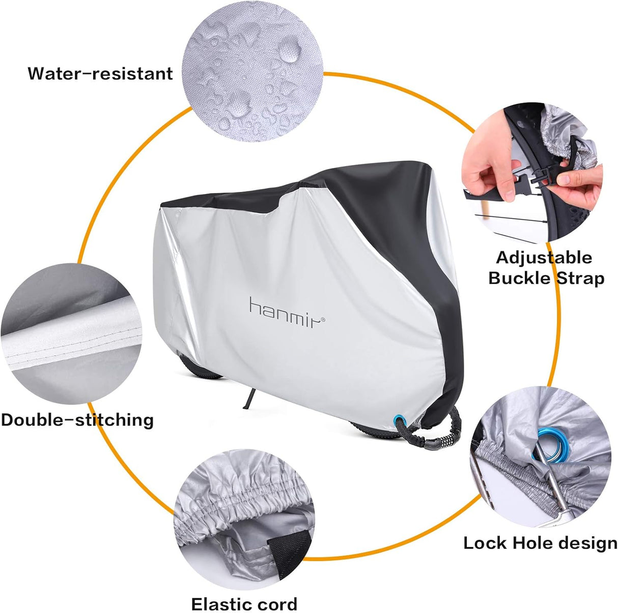 Funda para Bicicleta Impermeable con Agujeros para Candado