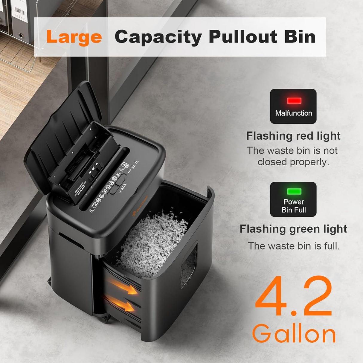 Trituradora de papel Bonsaii, microcorte 100 hojas, P-4