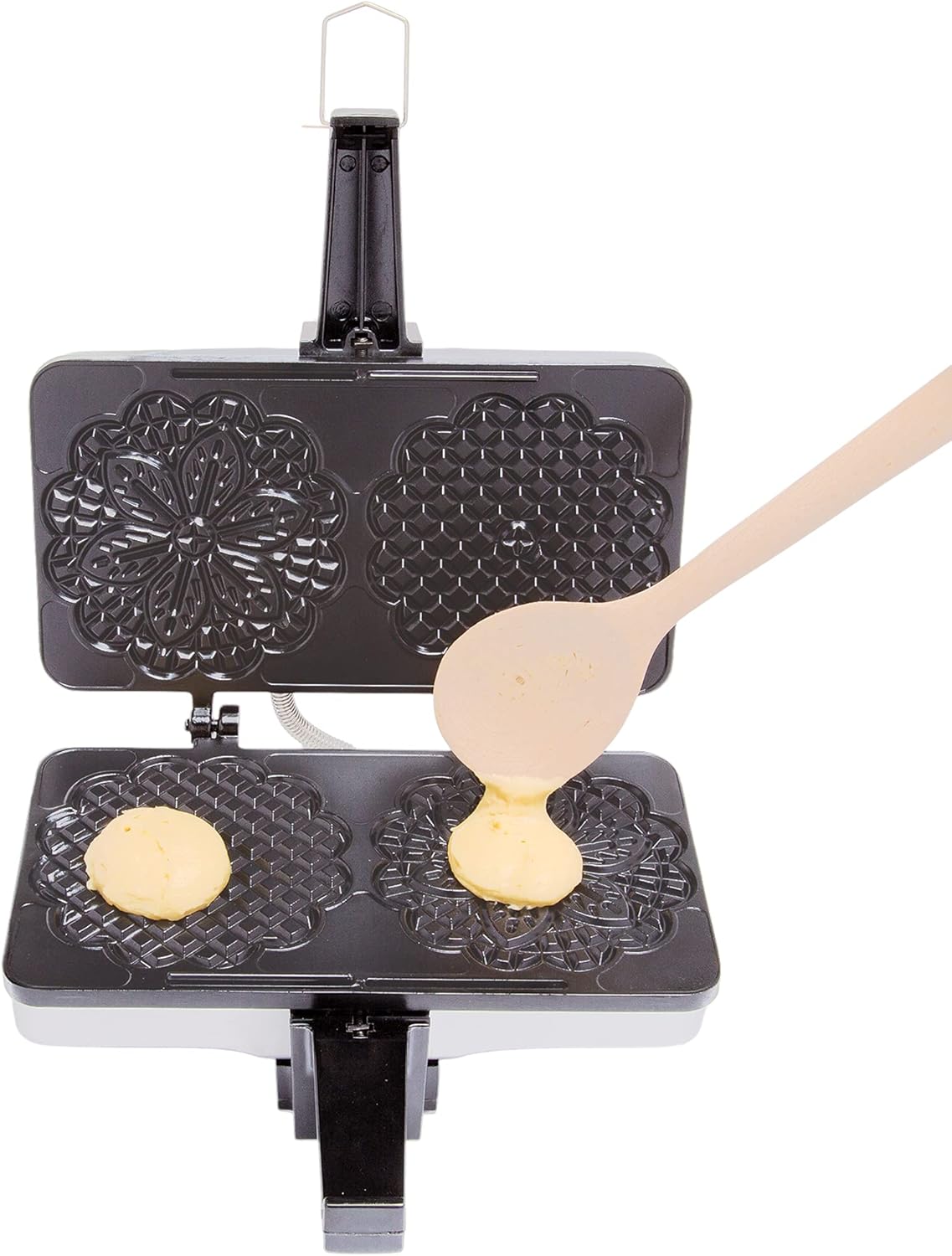 Máquina de Pizzelle - Prensa Eléctrica - Doble 5 - Fácil uso