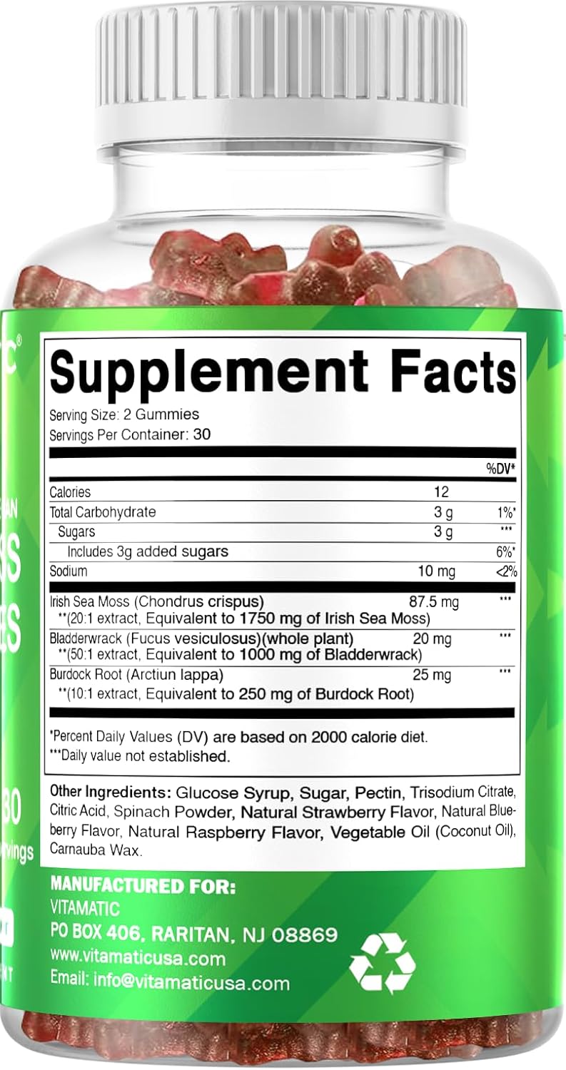 Vitamatic Gominolas de Musgo de Irlanda 3000 mg Pack 2