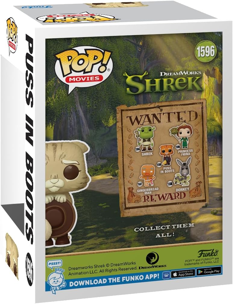 Funko Pop! Movies: Shrek y Puss in Boots, 30 Aniversario