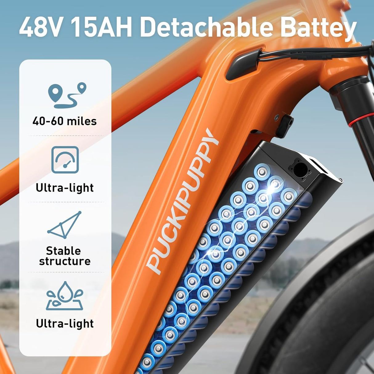 Bicicleta Eléctrica para Adultos Beagle 960W, 26 Montaña, 28MPH