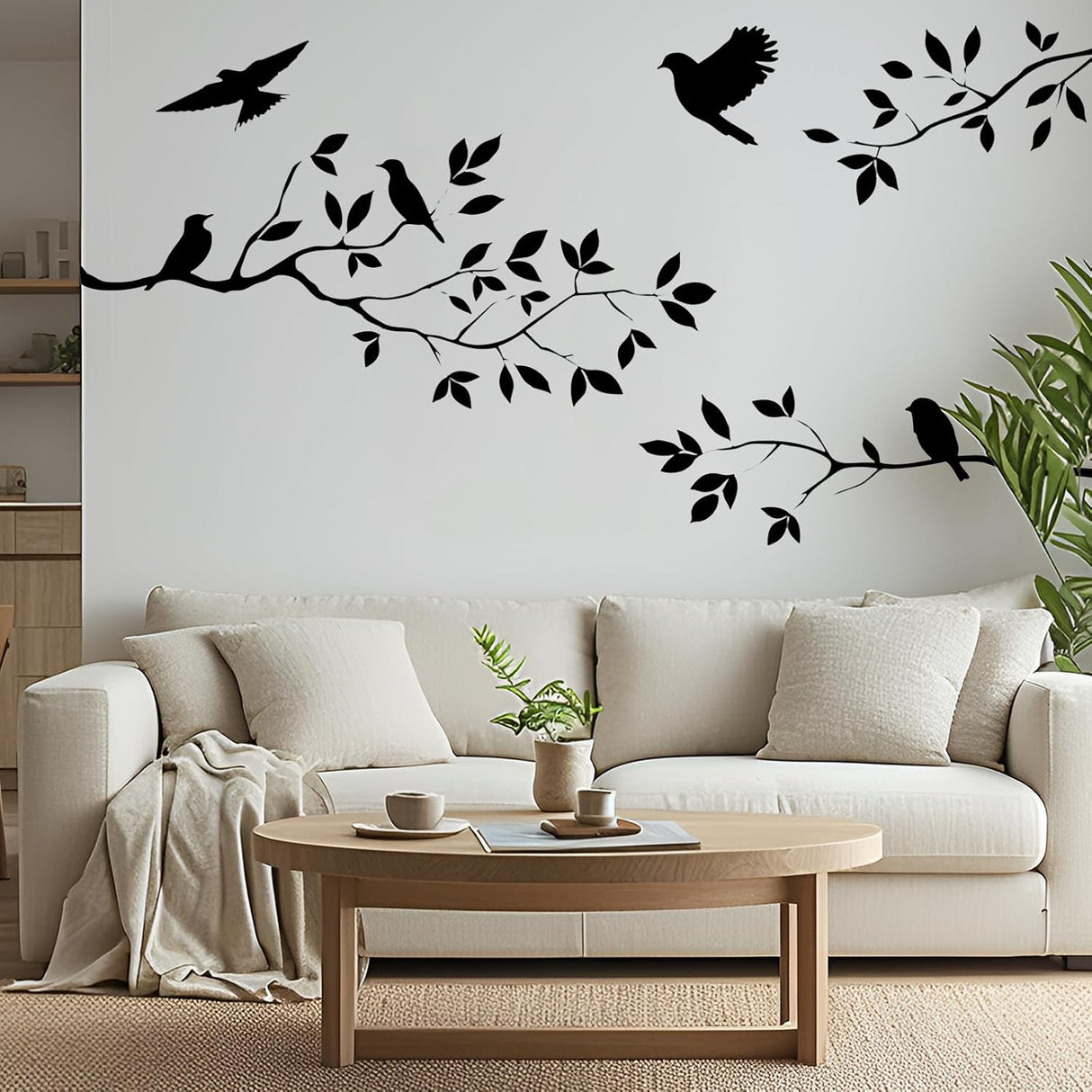 Pegatinas de Pájaro en Rama, Decoración para Pared