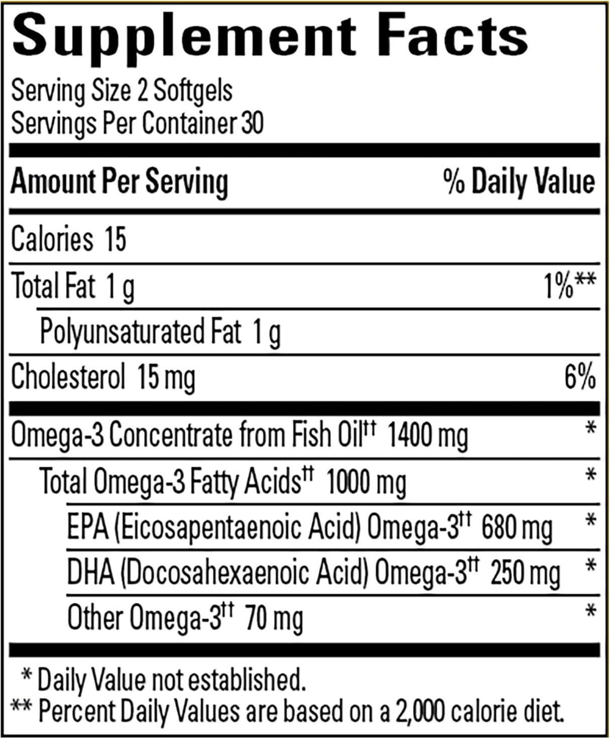 Suplemento Burp-Less Omega-3 del aceite de pescado de 1400mg