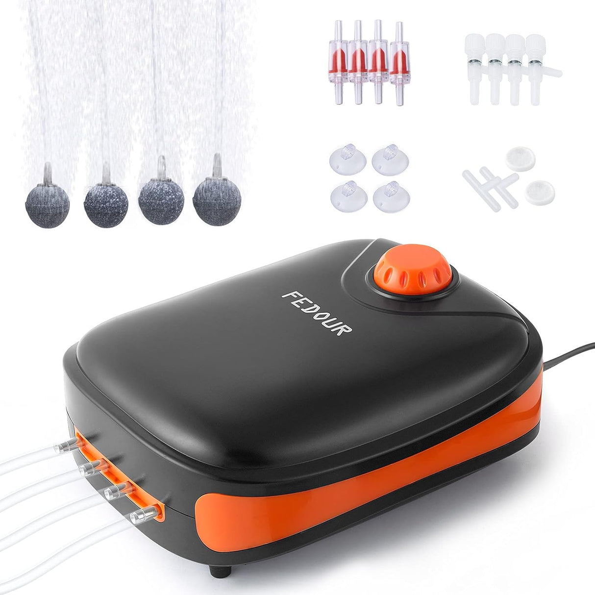 Bomba de aire FEDOUR 4W/5W/8W, ultra silenciosa, 4 salidas