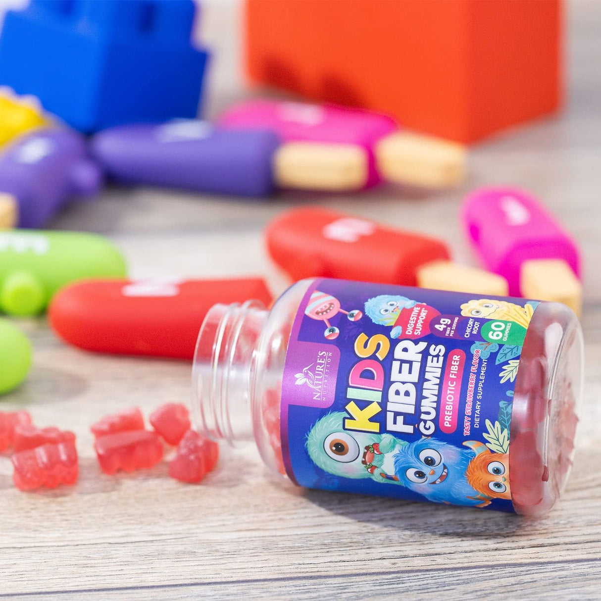 Suplemento de ositos de fibra para niños Nature's Nutrition