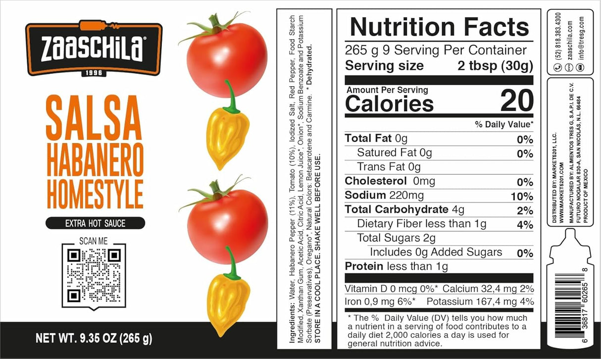 Salsa Mexicana Zaaschila Guacamole-Habanero 9.35oz 3pc pack