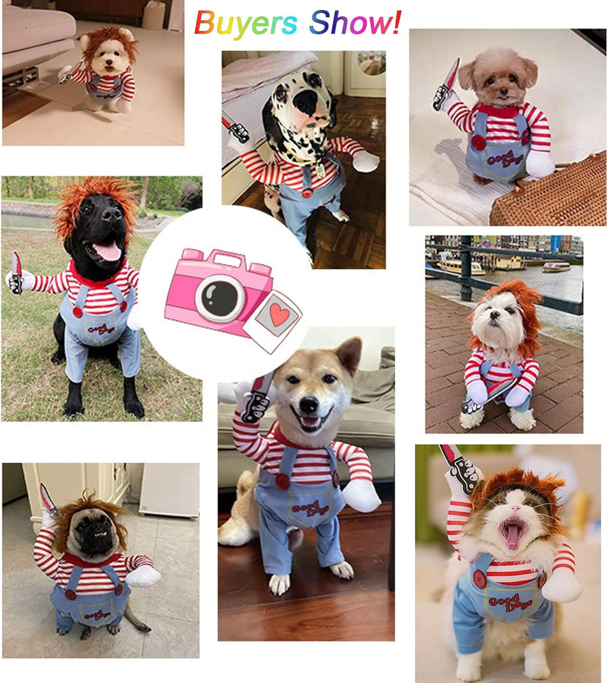 Disfraces de muñeca mortal para mascotas talla XL