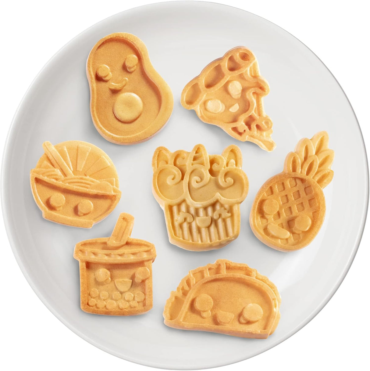 Mini Waffle Maker Fun Food Friends - Diseño Kawaii 7 Estilos
