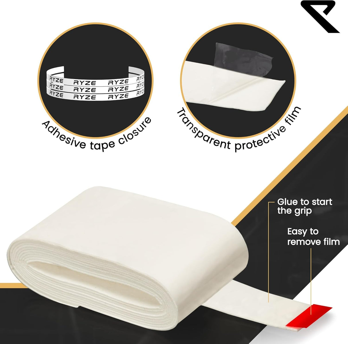 Grip Padel RYZE - Overgrips Antideslizantes y Absorbentes 120 cm