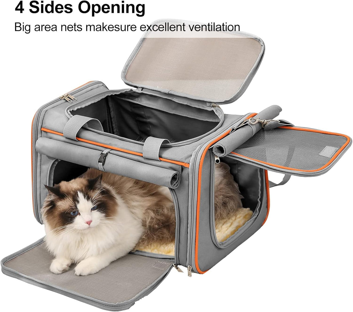 Transportadora de Gato Grande, Aprobada Aerolínea, 14 lbs, 18