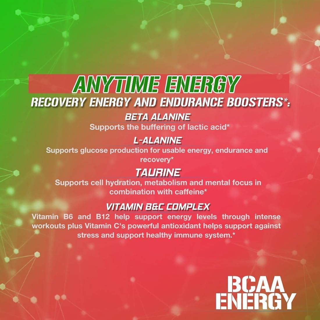 Suplementos Alimenticios BCAA de aminoácido energizante