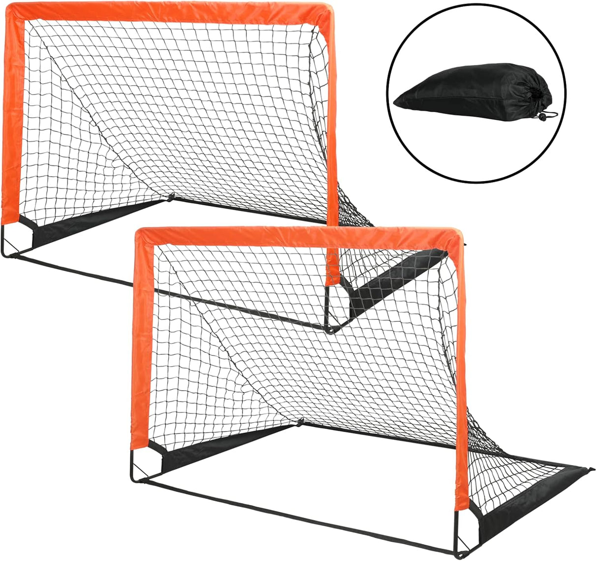 Simple Deluxe Portería de fútbol portátil plegable