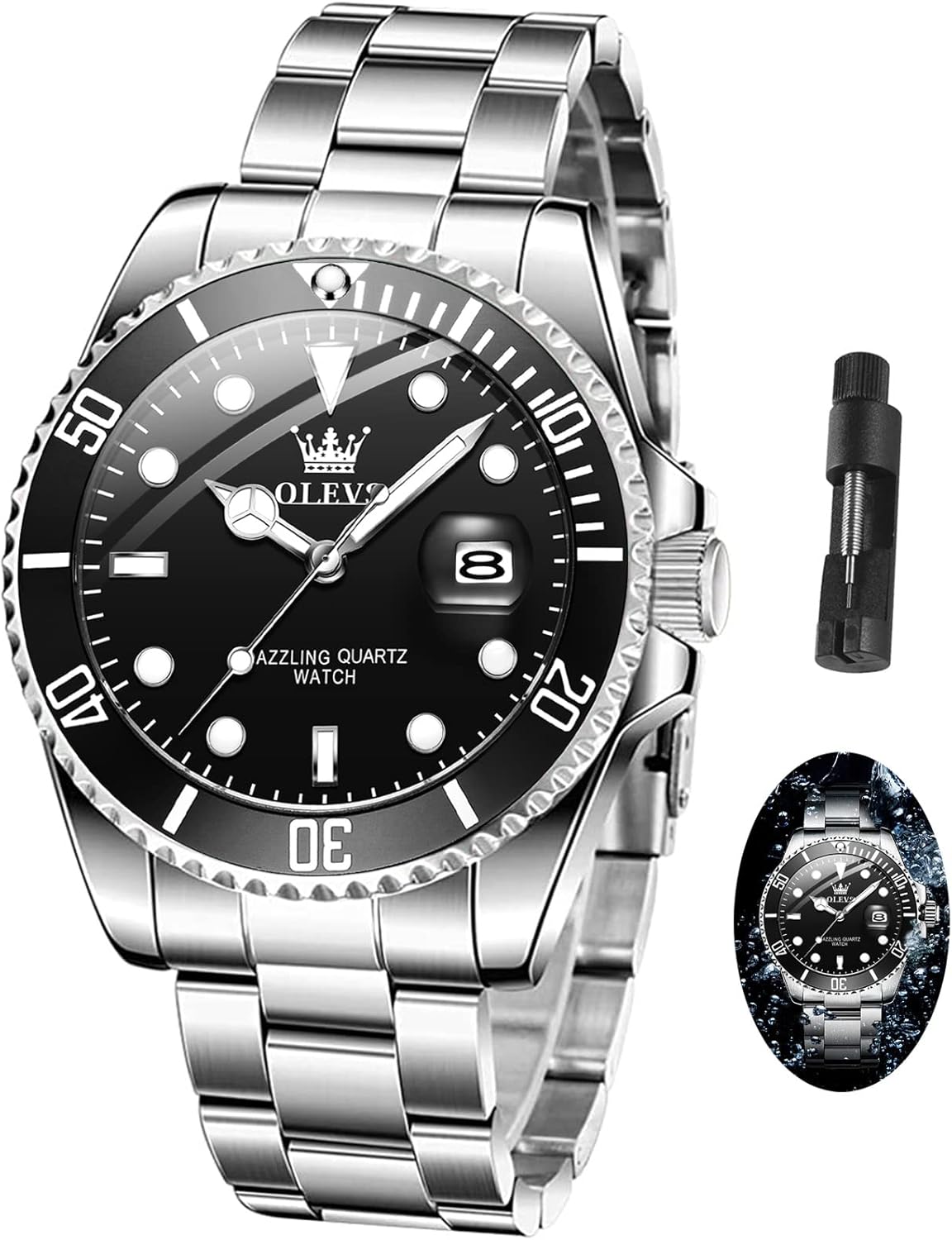 Reloj para hombre de esfera grande 2870-5585 OLEVS