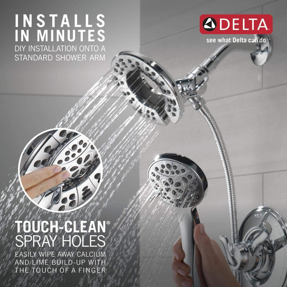 Regadera de ABS con manguera de mano 58499 DELTA FAUCET
