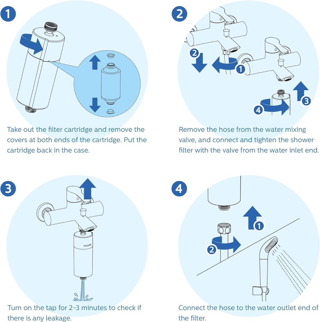 Filtro de Ducha Philips 3 Etapas, Reduce Cloro y Impurezas