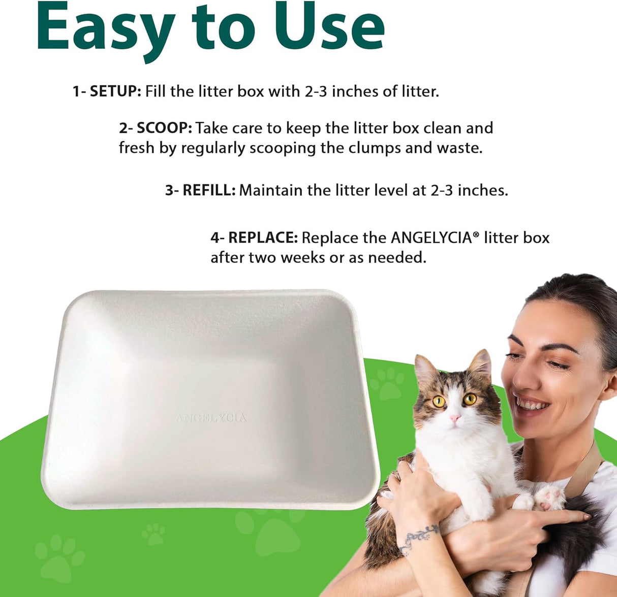 Cajas de arena desechables para gatos con bicarbonato 5 pack