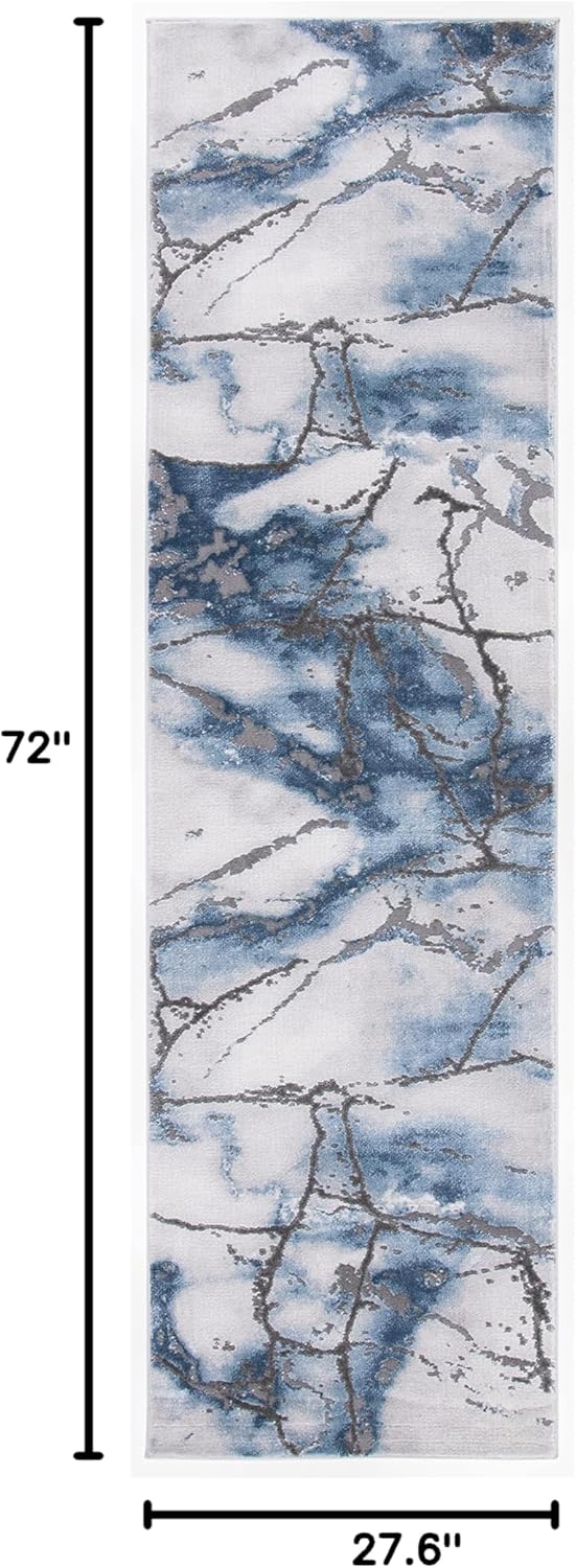 Runner de alfombra moderna abstracta, diseño fácil cuidado, CFT877L