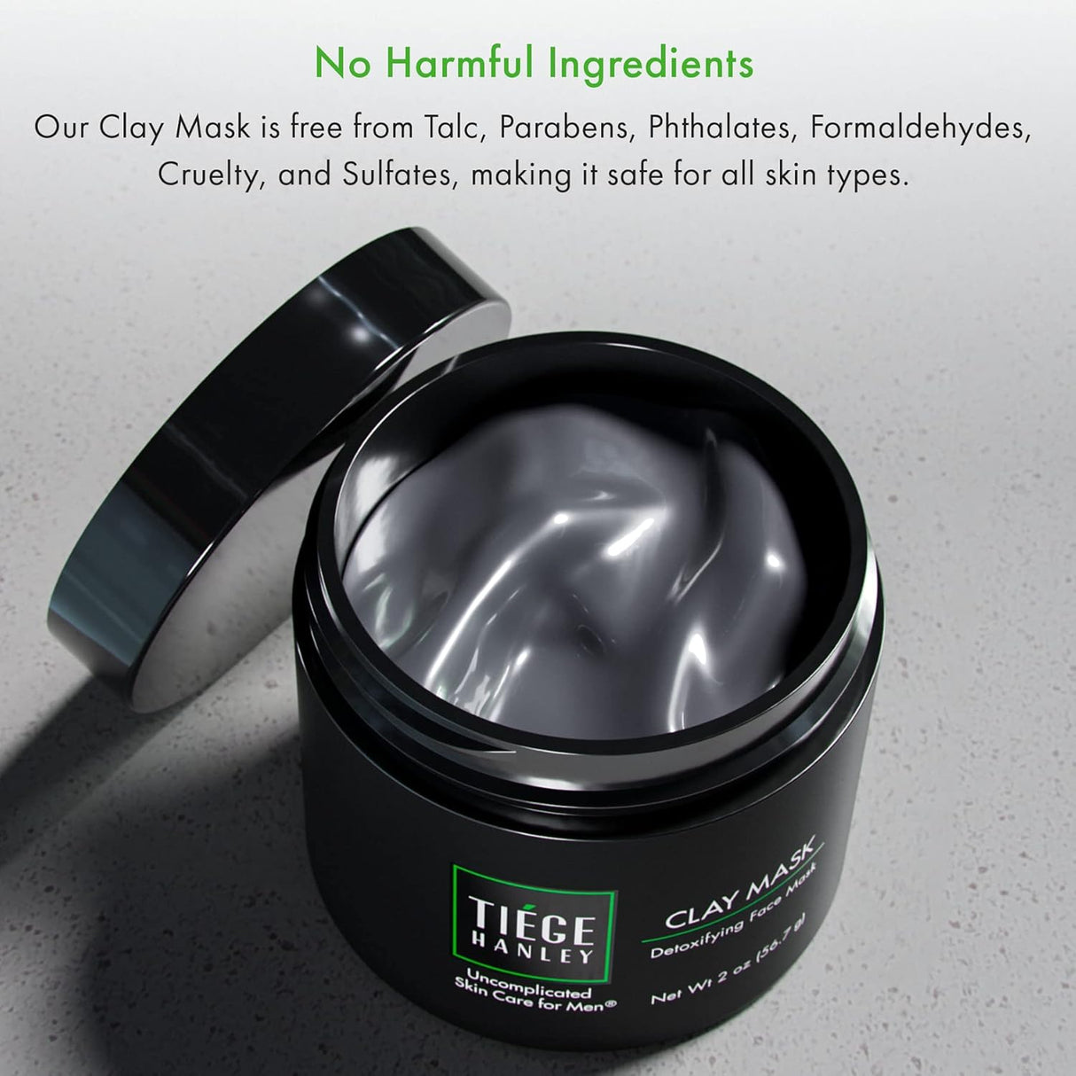 Máscara de arcilla de carbón desintoxicante para hombres