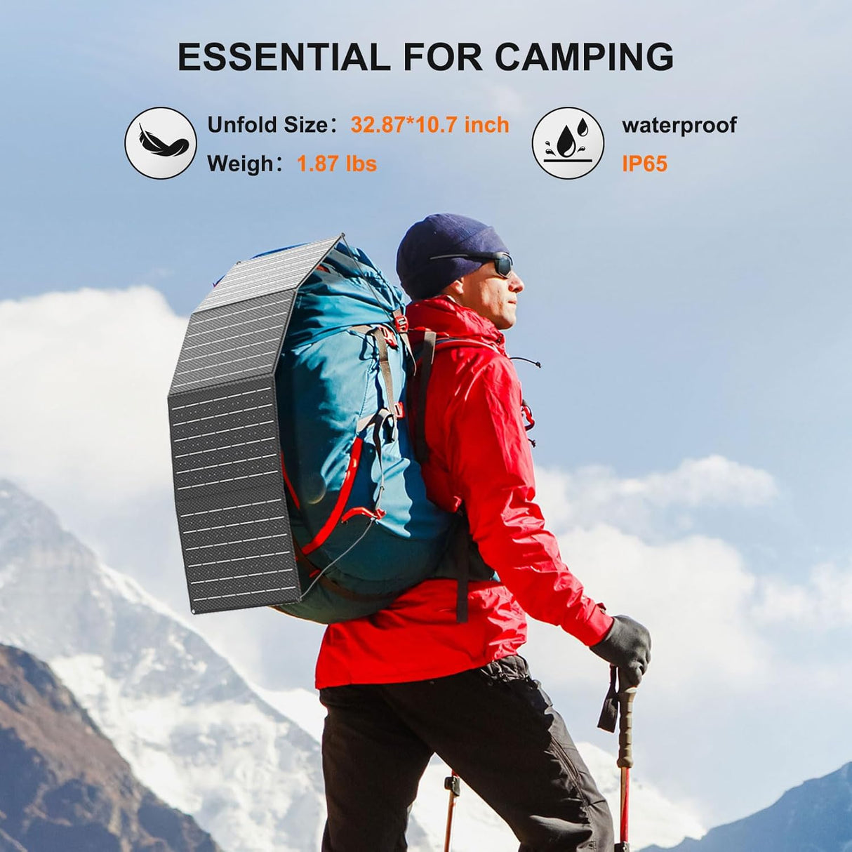 Generador Solar 148Wh con Panel Plegable 40W para Camping