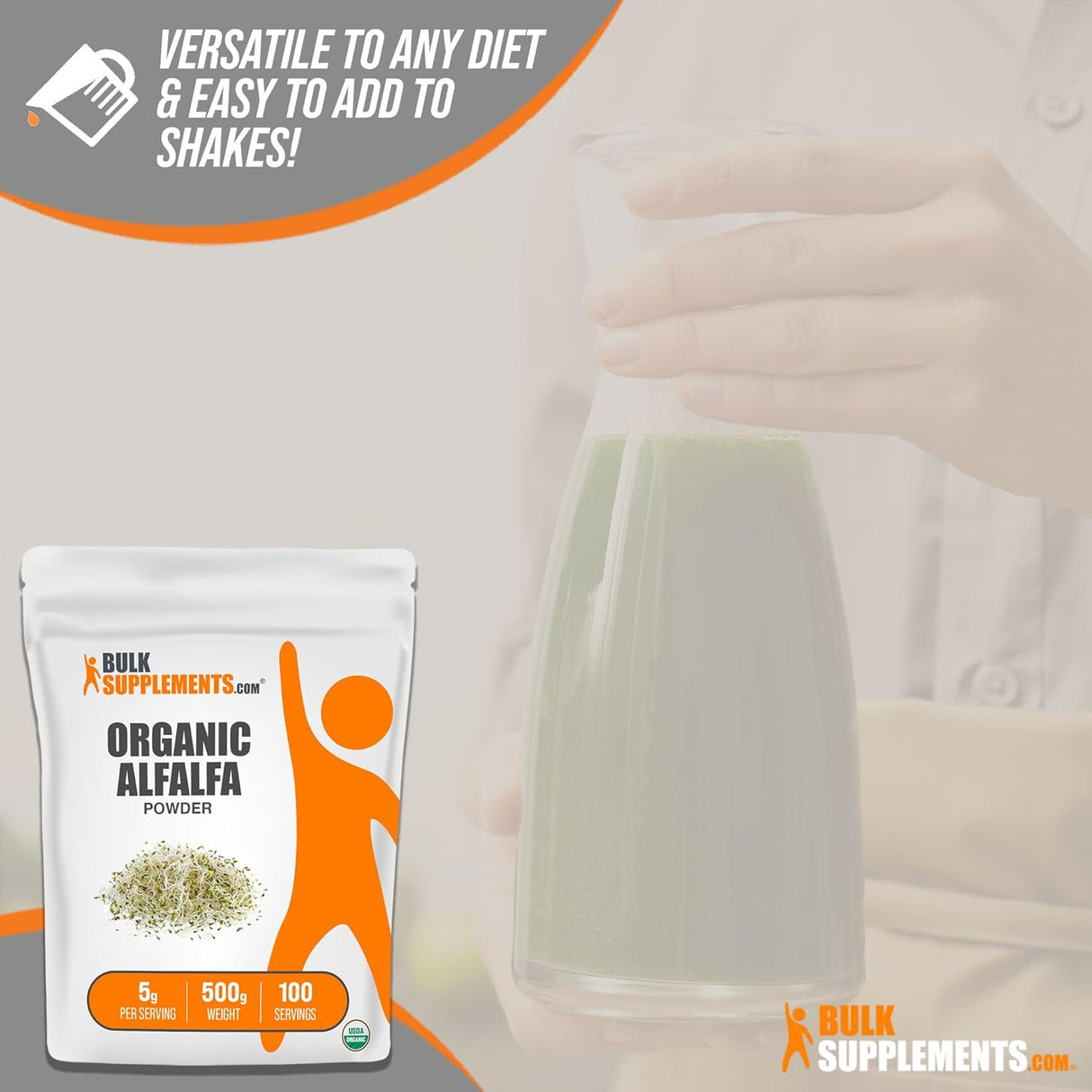 Suplemento BULKSUPPLEMENTS.COM Polvo de alfalfa orgánica