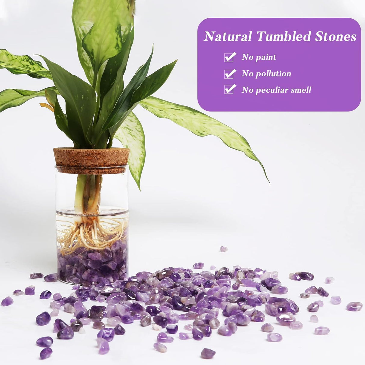 Piedras preciosas pulidas, cristales de rocas de 0.9 lb