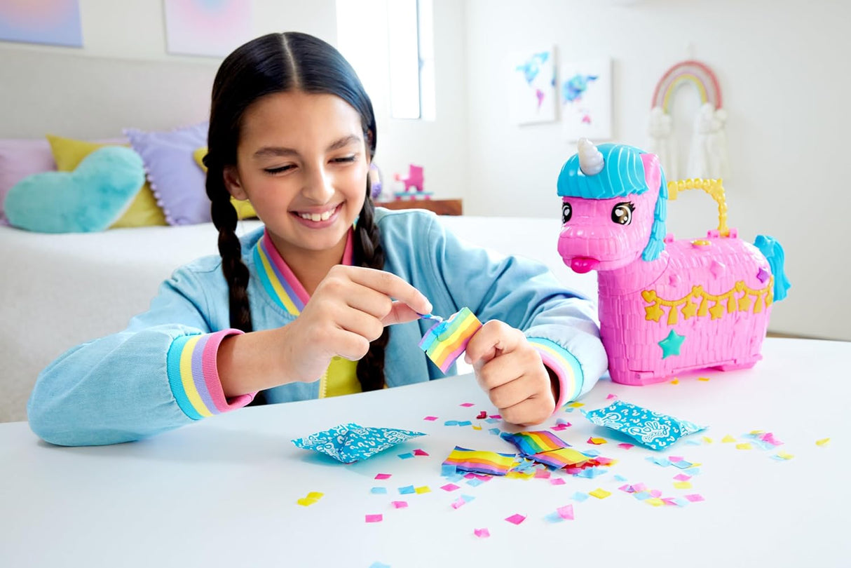 Muñecas Polly Pocket con mascotas y 25+ sorpresas, Fiesta Unicornio