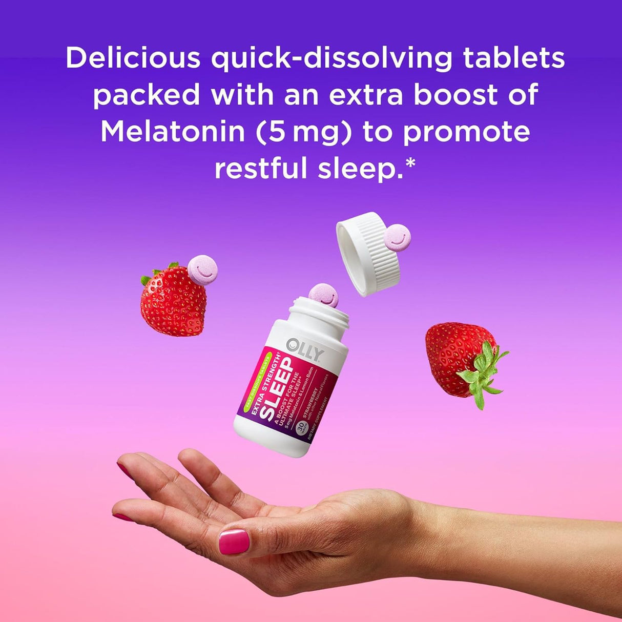 OLLY Tabletas de disolución rápida para dormir extra fuerte
