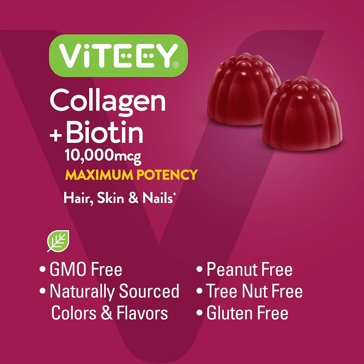 Gomitas de Biotina y Colágeno para Cabello, Piel y Uñas