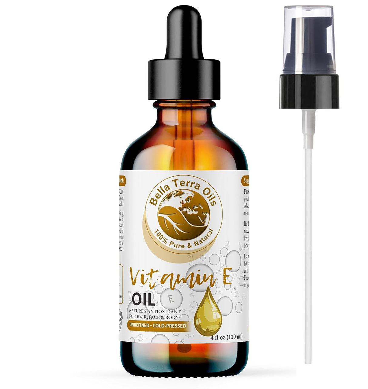 Aceite de Vitamina E Orgánica - Riqueza en D-Alfa Tocoferol y Ácidos Grasos