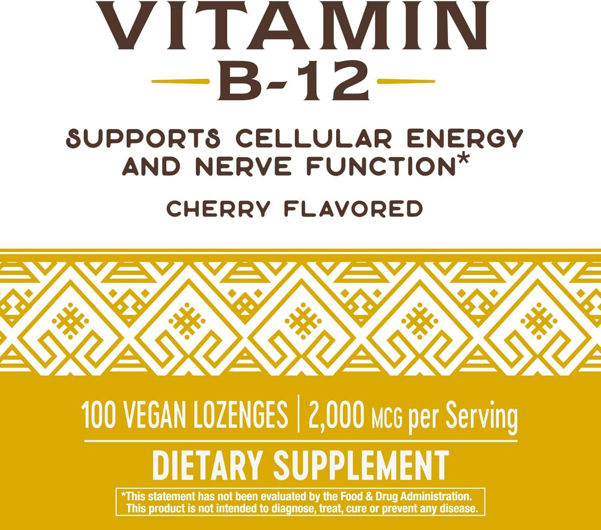 Natures forma de vitamina B-12 – 2000 mcg – 100 lozenges