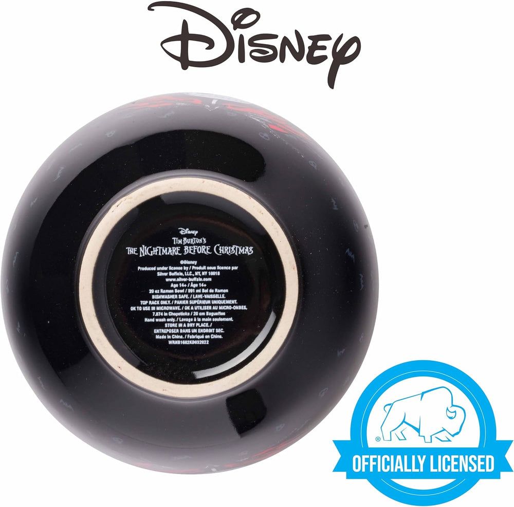 Cuenco Ramen Jack Skellington Silver Buffalo, 20 oz, Cerámico
