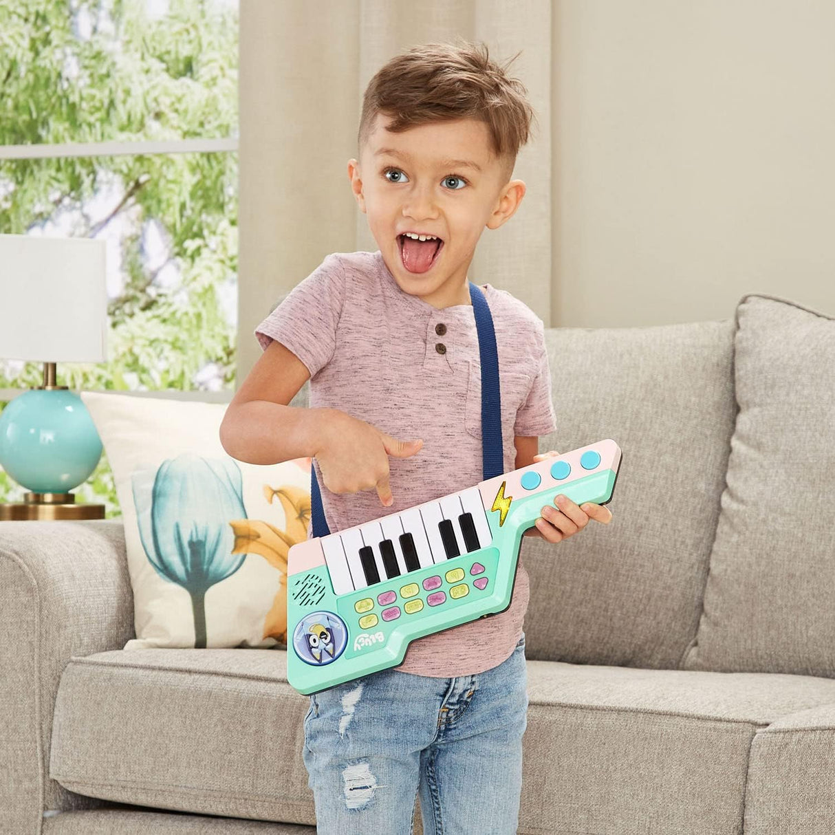 Teclado VTech Bluey, juguete musical para niños, modelo Keytar