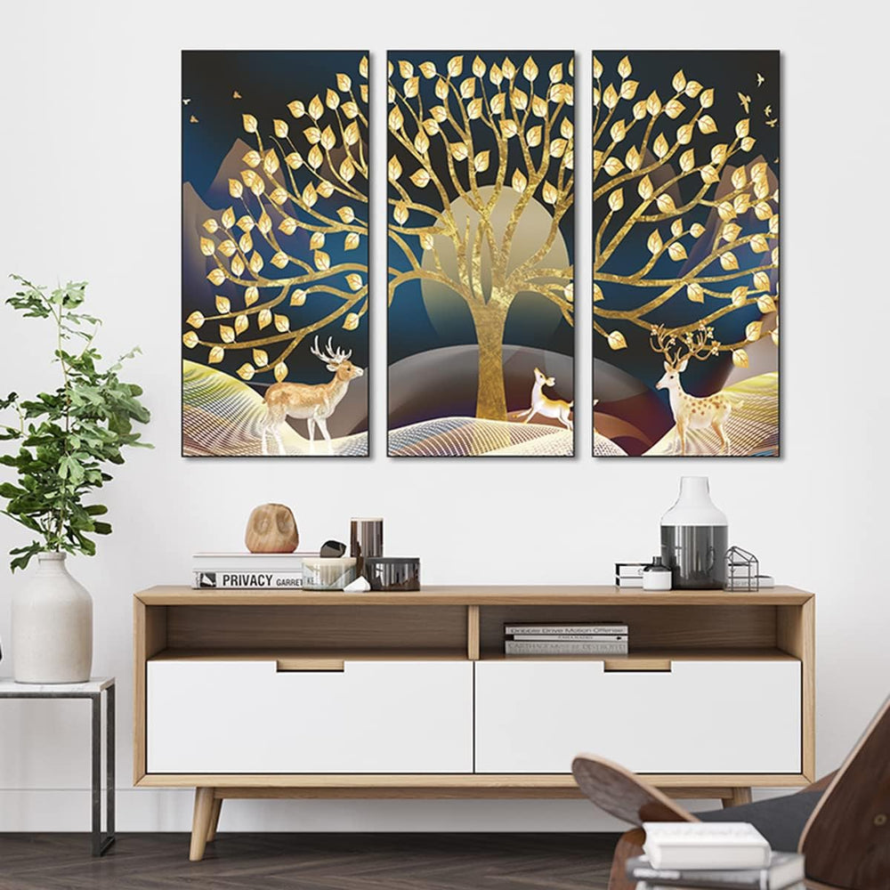 Stickers de Árbol Dorado, Arte de Pared para Decoración