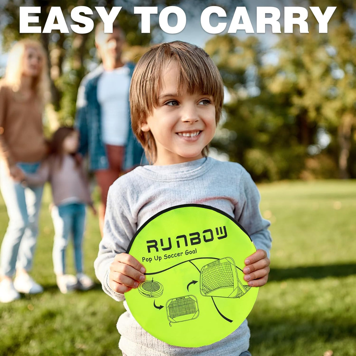 Portería de fútbol portátil desplegable para juegos