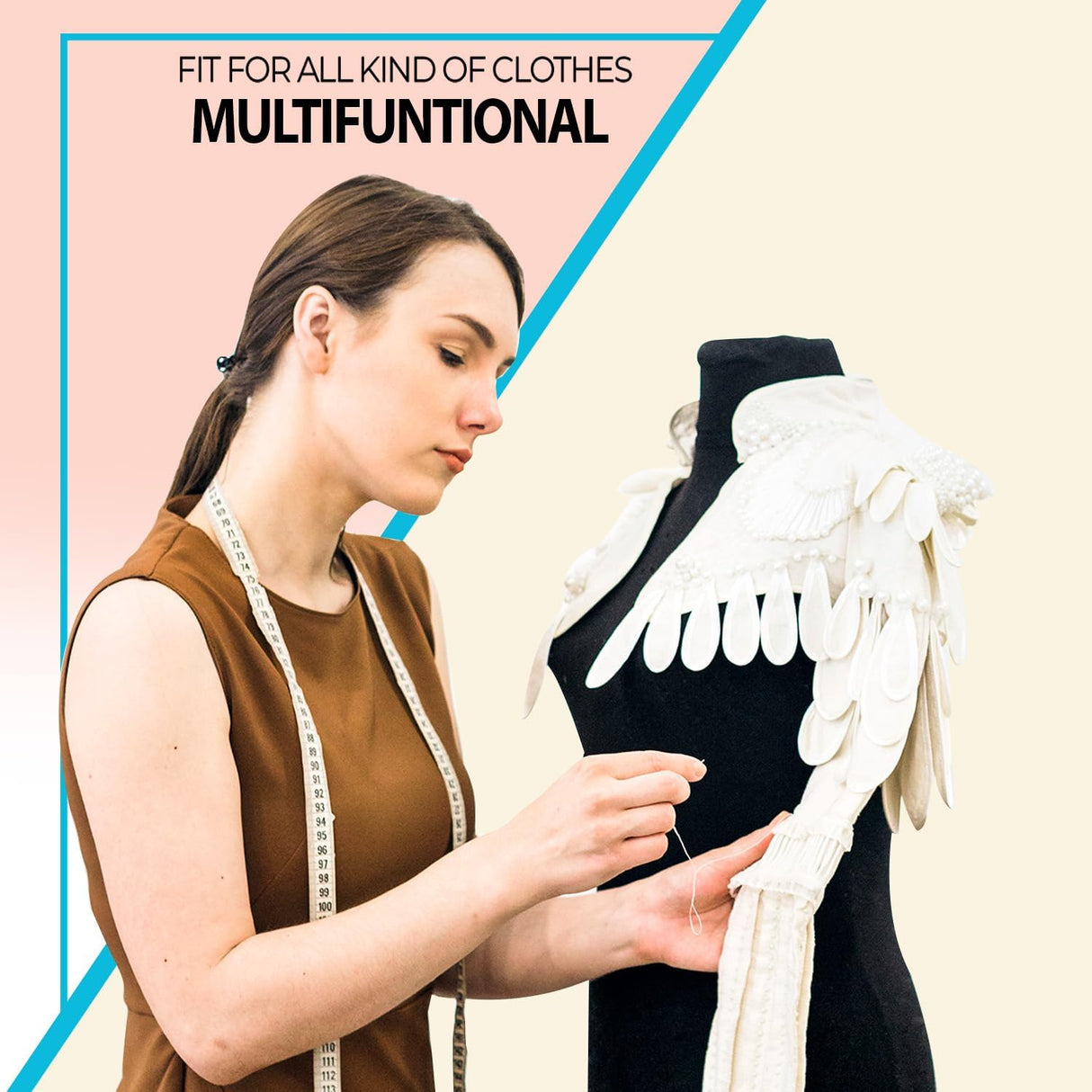 Maniquí Torso Femenino, Ajustable, Soporte Tripode, 59-67