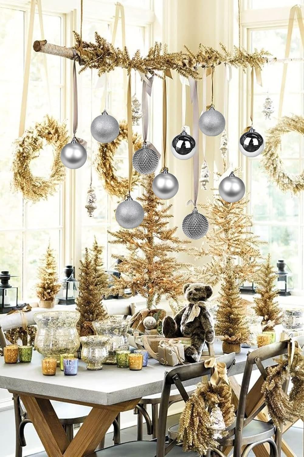 Bolas de Navidad Grandes 4.7 Decoración Shatterproof 4 Pcs