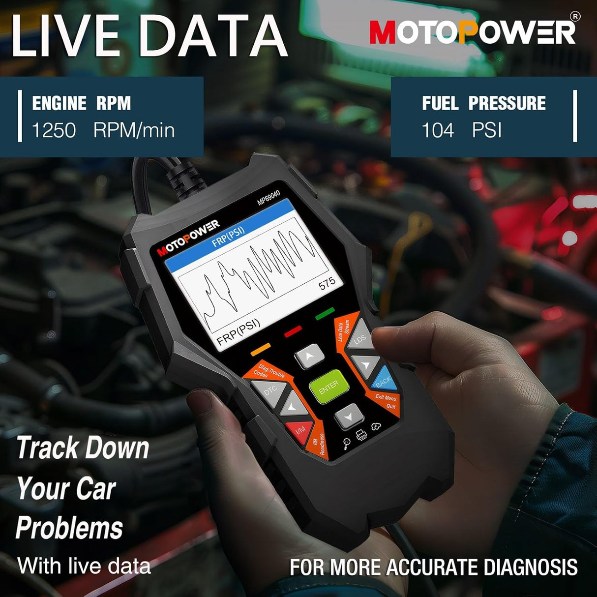 Escáner de diagnóstico de lector de código MP69040 MOTOPOWER