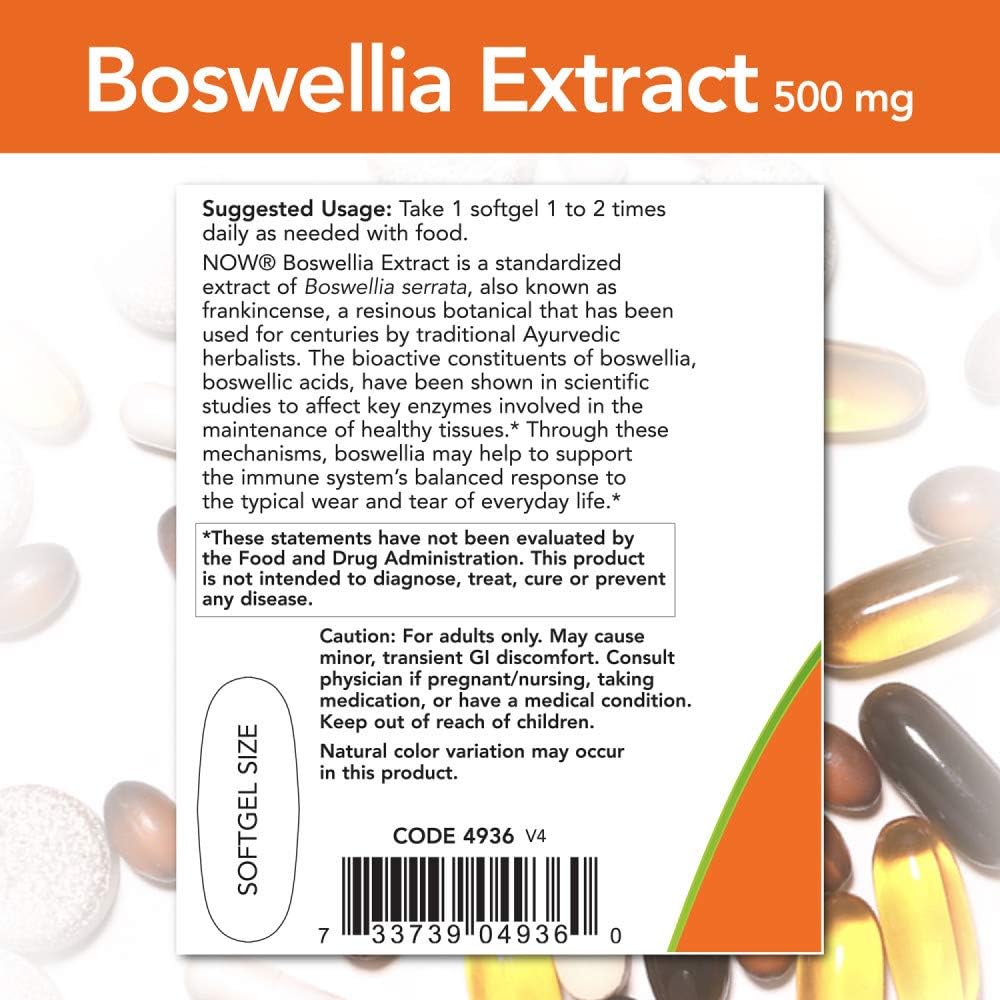 Suplemento Extracto de Boswellia 500 mg Softgels