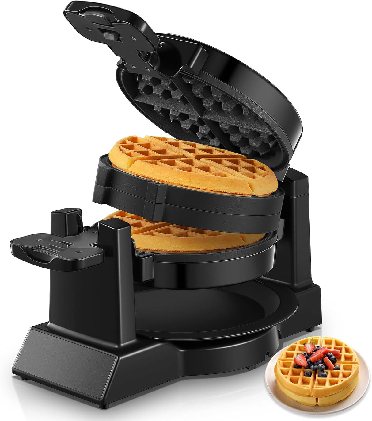 Máquina de Waffles 1400W, Doble, Antiadherente, Modelo 8S