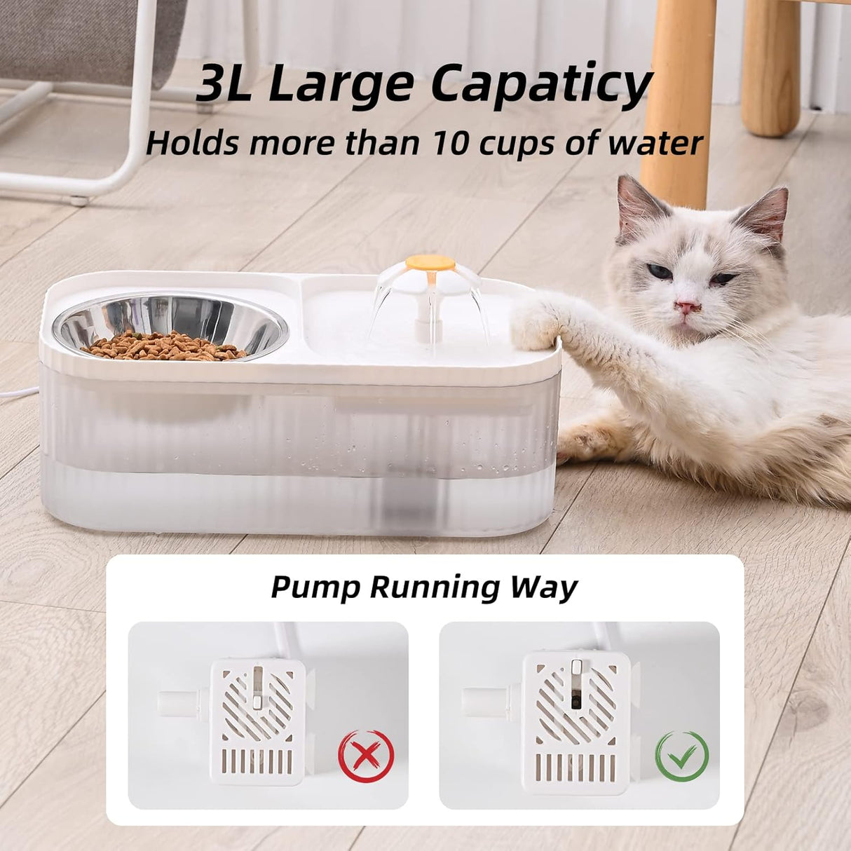 Comederos y Bebedero para gatos y cuenco de alimentos