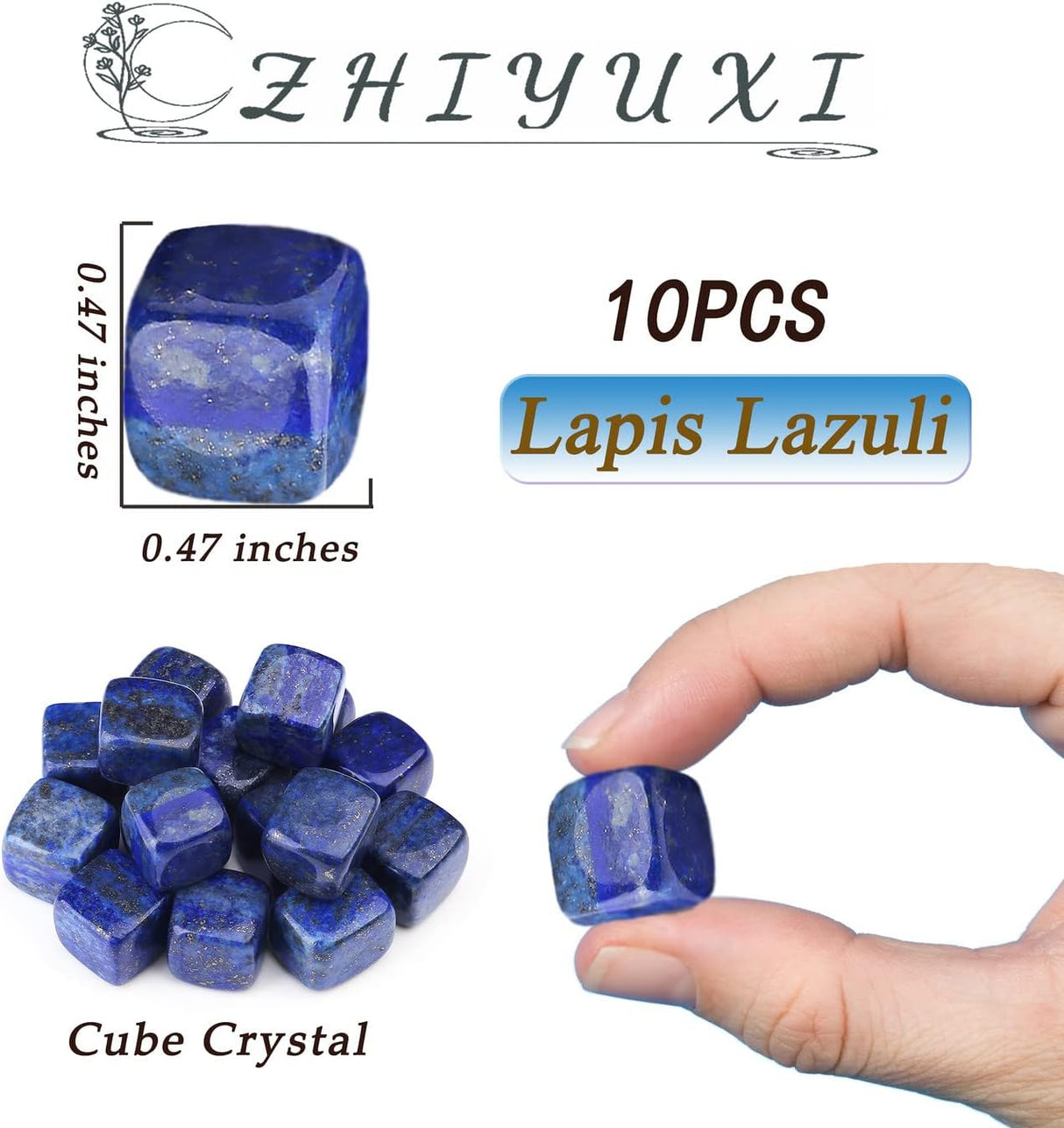 Juego de 10 cristales curativos de lapislázuli a granel