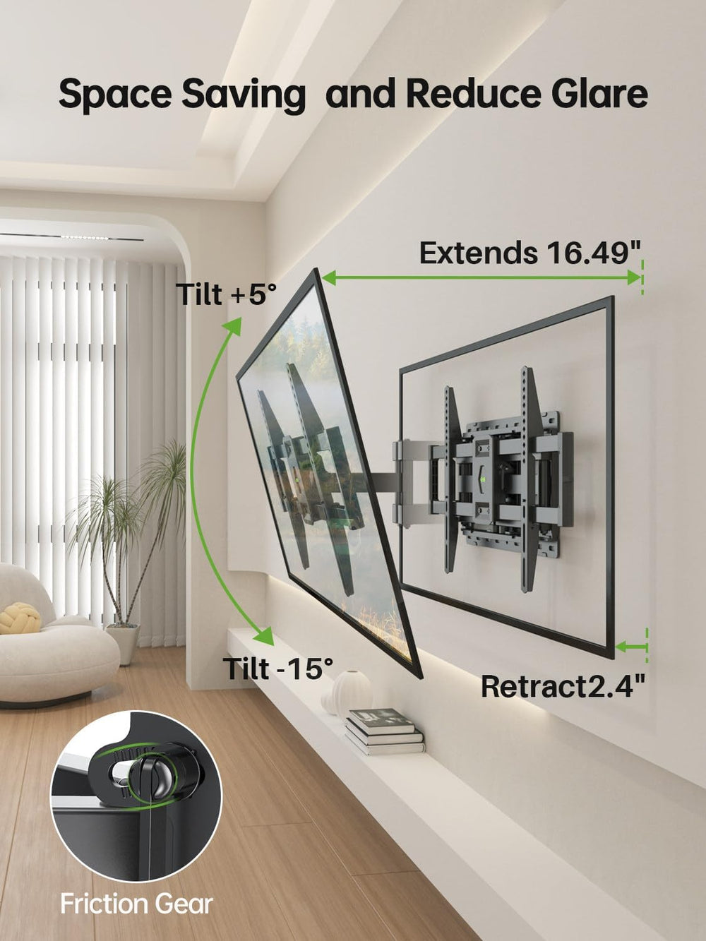 Soporte de Pared USX para TV 47-84 Articulado y Tiltable